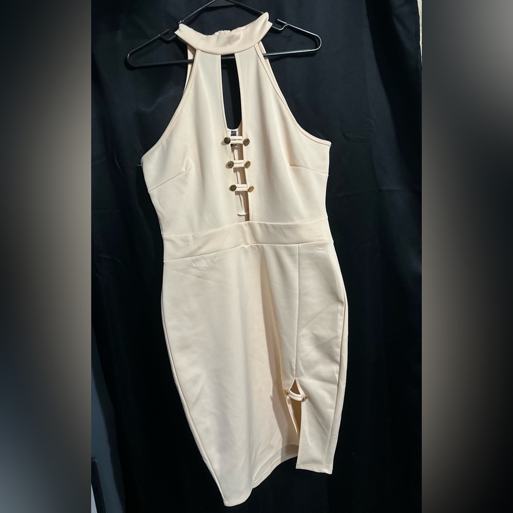 Tan/cream Danesi dress. 2x large